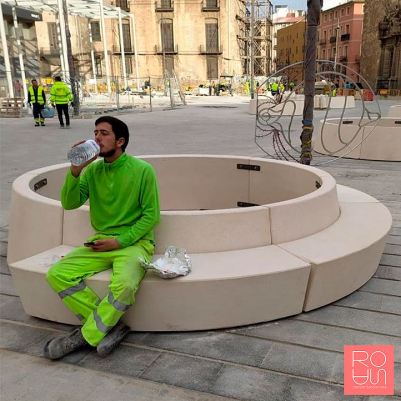 Banc-Jardinera Corba de Formigó Bruixes